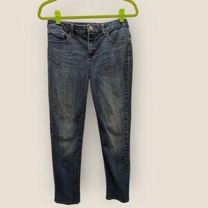 Chicos So Slimming Girlfriend Ankle Jeans Blue Medium‎ Wash Denim Size 0.5 / 6